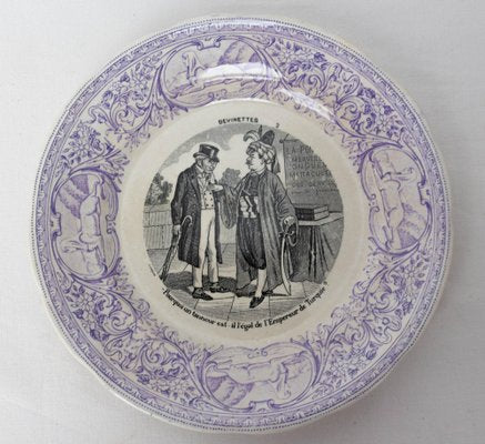 19th Century Historized Scenes with Guess Faience Plates, France-RIU-1403204