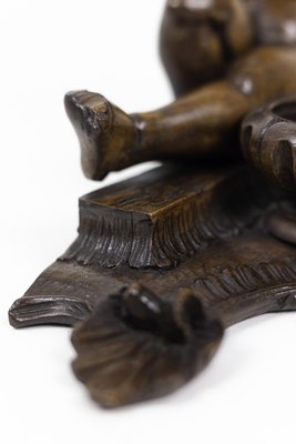 19th Century Inkwell in Wood Figuring a Child-CEJ-691324