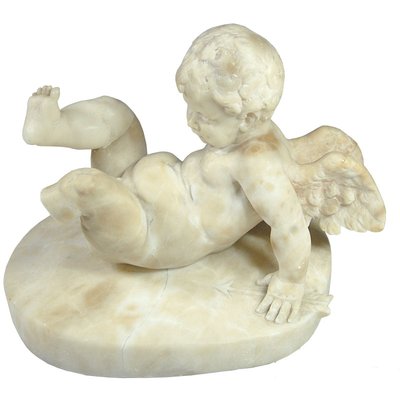 19th Century Italian Alabaster Cherub-GIW-1413763