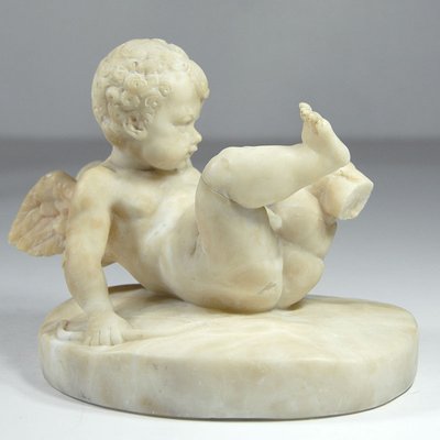 19th Century Italian Alabaster Cherub-GIW-1413763