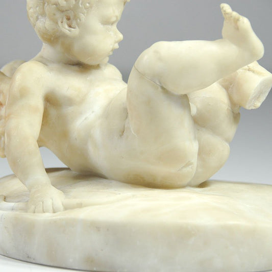 19th Century Italian Alabaster Cherub