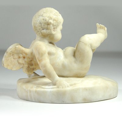 19th Century Italian Alabaster Cherub-GIW-1413763