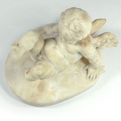 19th Century Italian Alabaster Cherub-GIW-1413763