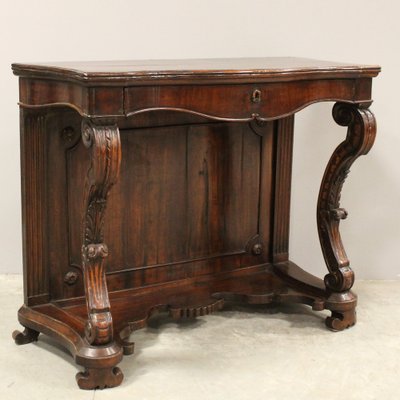 19th Century Italian Charles X Walnut Console-UMS-1245305