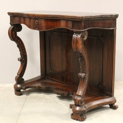 19th Century Italian Charles X Walnut Console-UMS-1245305