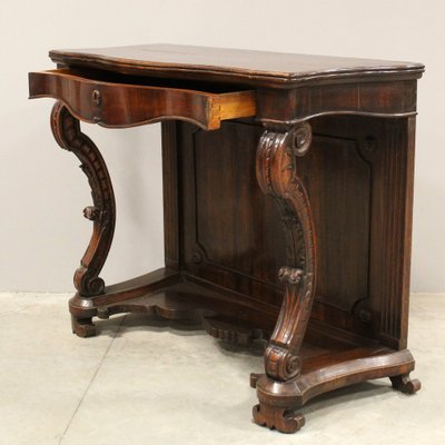 19th Century Italian Charles X Walnut Console-UMS-1245305