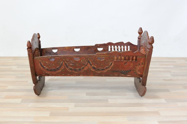 19th Century Italian Cradle in Poplar-GAP-646290