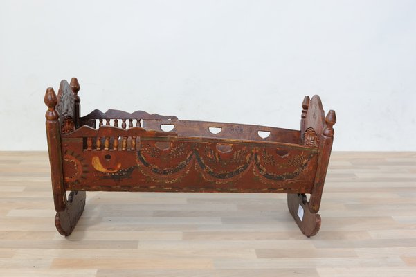 19th Century Italian Cradle in Poplar-GAP-646290