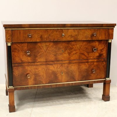 19th Century Italian Empire Chest of Drawers in Walnut-UMS-1324147