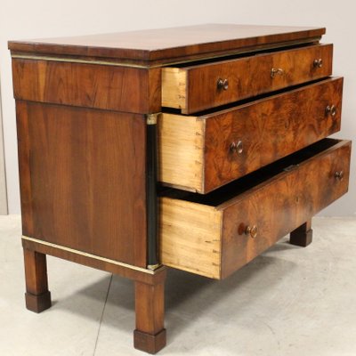 19th Century Italian Empire Chest of Drawers in Walnut-UMS-1324147