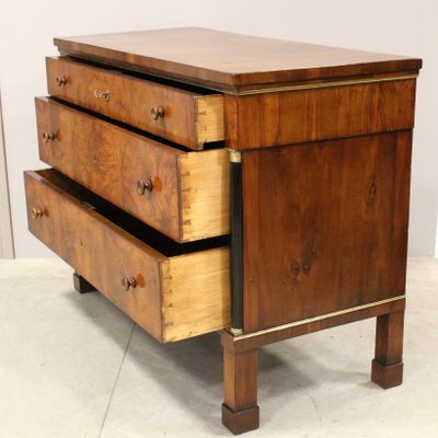 19th Century Italian Empire Chest of Drawers in Walnut-UMS-1324147