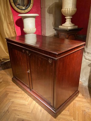 19th Century Italian Empire Mahogany Commode 2-Doors Cabinet-AXE-1433422