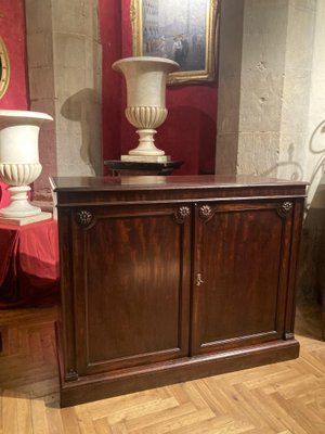 19th Century Italian Empire Mahogany Commode 2-Doors Cabinet-AXE-1433422