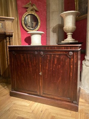 19th Century Italian Empire Mahogany Commode 2-Doors Cabinet-AXE-1433422