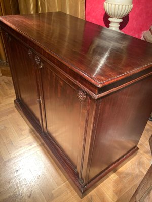 19th Century Italian Empire Mahogany Commode 2-Doors Cabinet-AXE-1433422