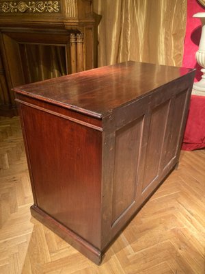 19th Century Italian Empire Mahogany Commode 2-Doors Cabinet-AXE-1433422