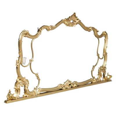 19th Century Italian Gilded Carved Walnut Wall Mirror-NJV-568950