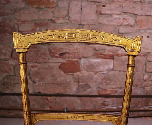 19th Century Italian Giltwood Chiavari Side Chair