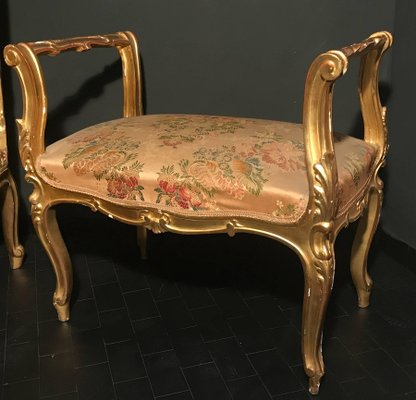 19th Century Italian Giltwood Window Bench-MBH-1031665