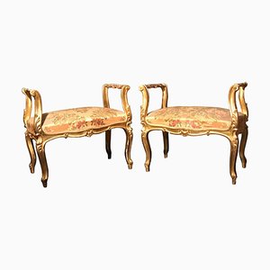 19th Century Italian Giltwood Window Bench-MBH-1031665