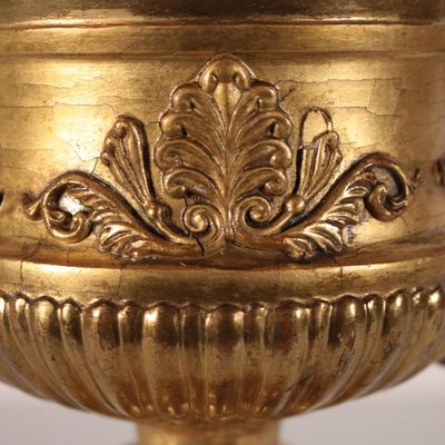 19th Century Italian Gold Leaf Vases, Set of 2-VMM-725127