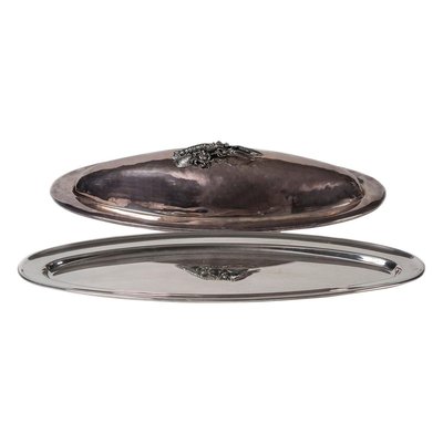 19th Century Italian Handmade Silver-Plated Fish Tray from Cassetti-ZCI-751777