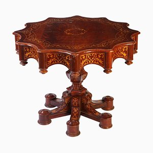 19th Century Italian Inlaid Center Table, 1840s-MBH-1032108