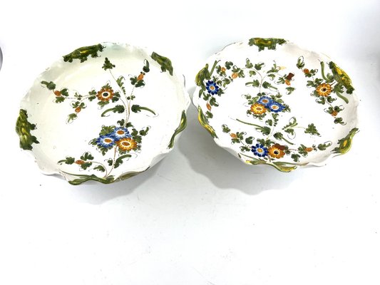 19th Century Italian Majolica Centerpieces from Cantagalli, Set of 2-EUT-1767056