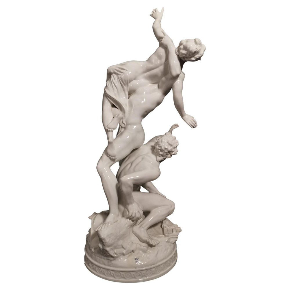 19th Century Italian Porcelain Rape Of Sabine Figurine