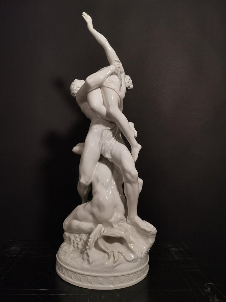 19th Century Italian Porcelain Rape Of Sabine Figurine