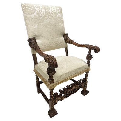 19th Century Italian Throne Armchair-UCH-1787321