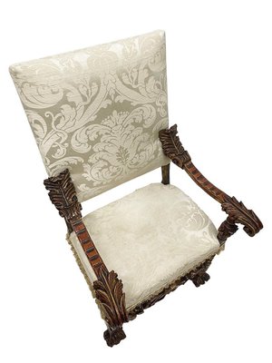 19th Century Italian Throne Armchair-UCH-1787321