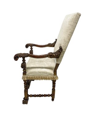 19th Century Italian Throne Armchair-UCH-1787321