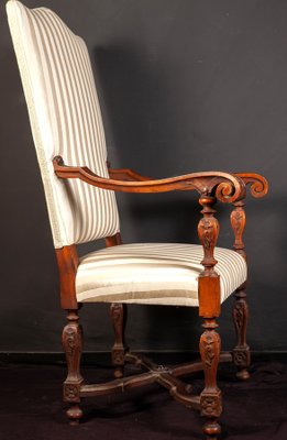 19th Century Italian Walnut Carved Armchairs, Set of 2-MBH-1031727