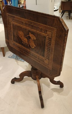 19th Century Italian Walnut Tilt-Top Side Table-RFP-1378345