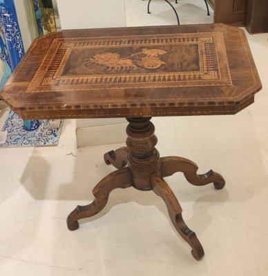 19th Century Italian Walnut Tilt-Top Side Table-RFP-1378345