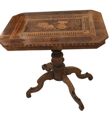 19th Century Italian Walnut Tilt-Top Side Table-RFP-1378345