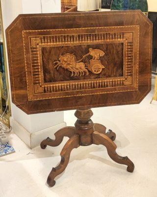 19th Century Italian Walnut Tilt-Top Side Table-RFP-1378345