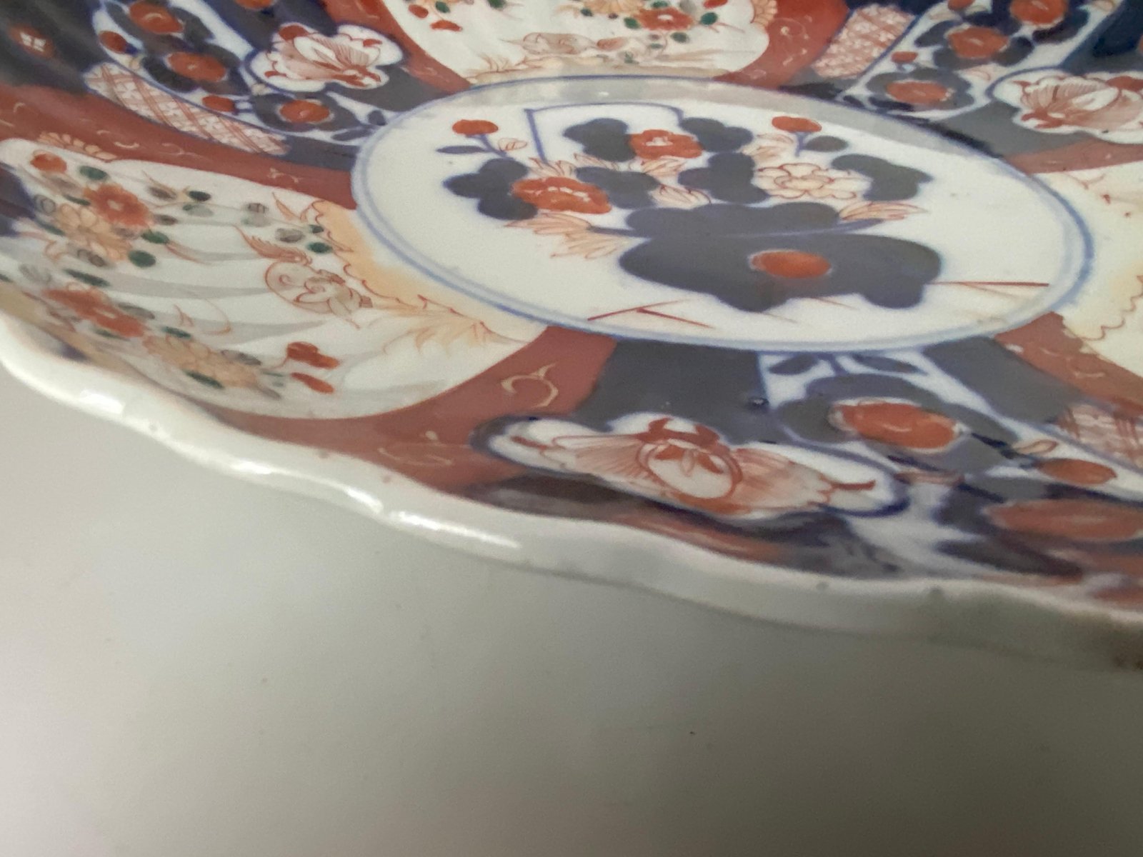 19th Century Japanese Scalloped Imari Porcelain Dish