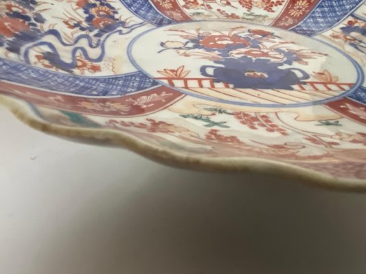 19th Century Japanese Scalloped Imari Porcelain Dish-UR-1741868