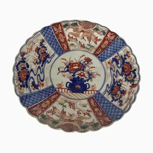 19th Century Japanese Scalloped Imari Porcelain Dish-UR-1741868