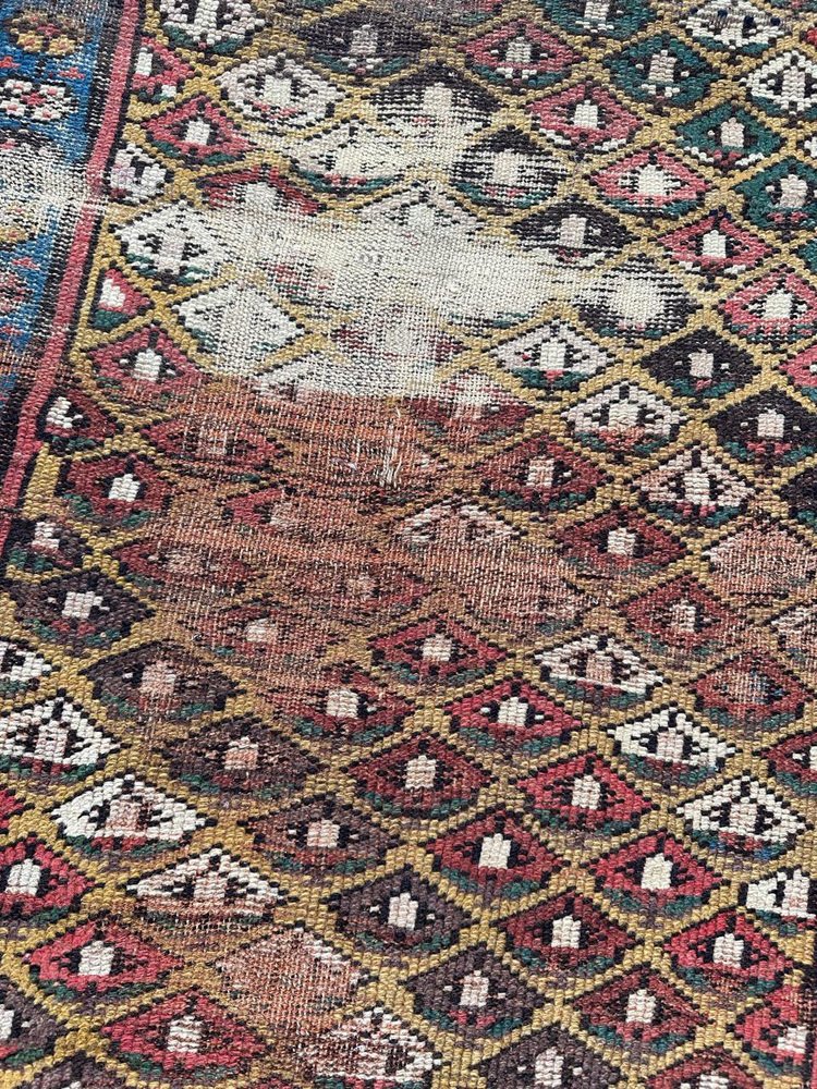 19th Century Kurdish Distressed Rug