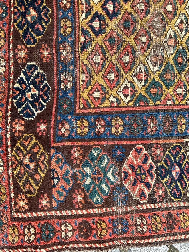 19th Century Kurdish Distressed Rug