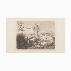 19th Century La Sablière Etching after C. Corot by G.M. Greux-ZCI-784179