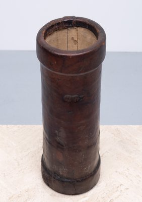 19th Century Leather Cordite Carrier or Umbrella Stand-GCG-1076046