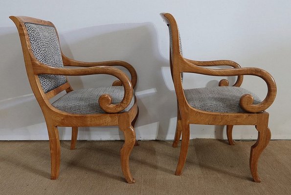 19th Century Light Ash Armchairs, Set of 2-RVK-1191313