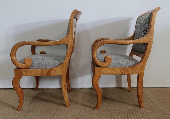 19th Century Light Ash Armchairs, Set of 2-RVK-1191313