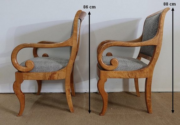 19th Century Light Ash Armchairs, Set of 2-RVK-1191313