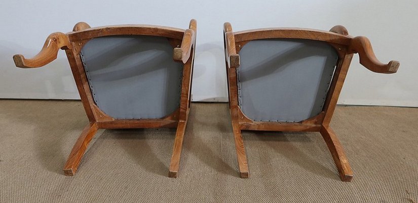 19th Century Light Ash Armchairs, Set of 2-RVK-1191313