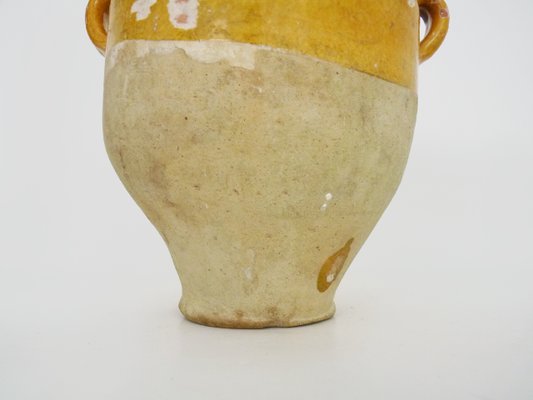 19th Century Little Yellow Glazed Confit Pot, South West of France-MZP-2019756